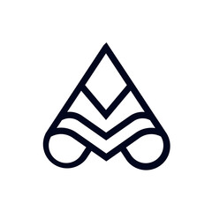 Monogram design vector logo. Monogram initial letter mark A logo design. Monogram design vector logo. Monogram initial letter mark A logo design simple A monogram