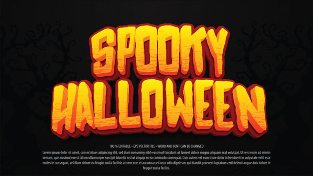 Spooky halloween theme editable text effect