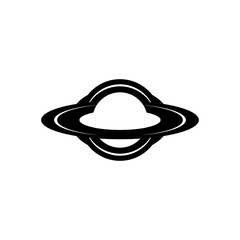 The real Black hole in black fill icon. Trendy vector illustration of wormhole with round energy rings. Design element template of space theme. Editable graphic resources for many purposes.