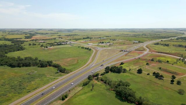 Aerial panorama Foss Oklahoma 4k