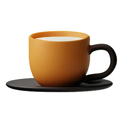 3D coffee cup hot and cool