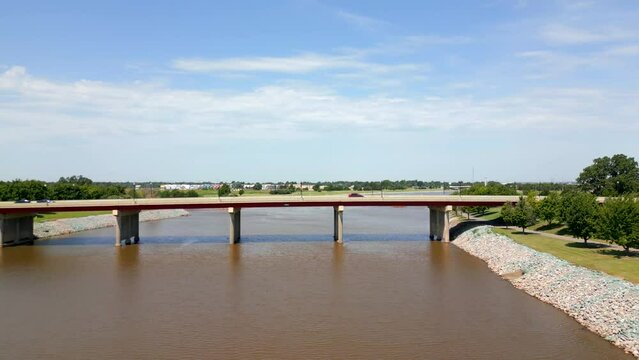 Aerial video Oklahoma River Summer 2023