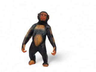 Standing Chimpanzee miniature animal isolated on white © Adi
