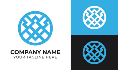 Creative minimal abstract business logo design template
