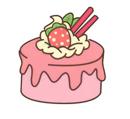 cake with strawberry