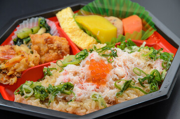 冬の名物かに飯弁当