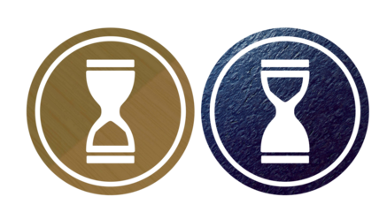 Hoursglass icon symbil with texture
