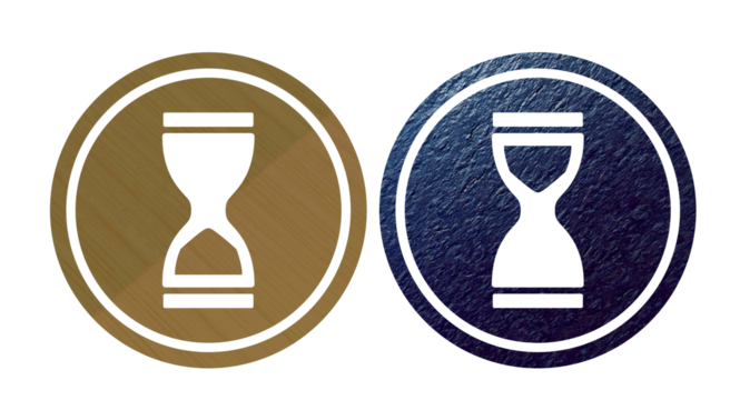 Hoursglass icon symbil with texture