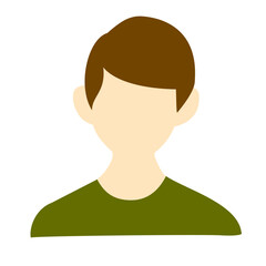Blank face male avatar