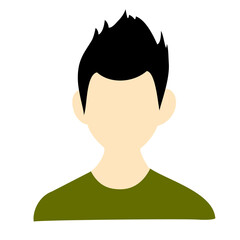 Blank face male avatar