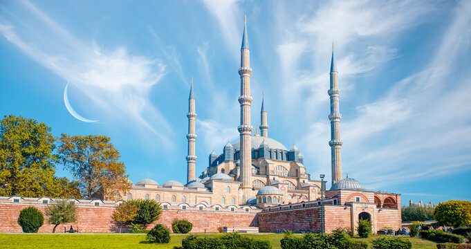 Selimiye Mosque in Edirne Turkey is one of the finest examples of Ottoman architecture