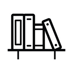 Library bookcase bookshelf vector icon © Milkghost