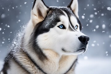 Naklejka premium siberian husky dog