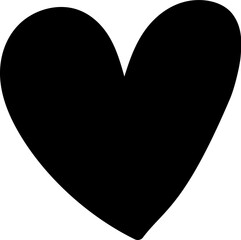Black paint heart shape frame illustration . Decorative doodle love symbol.