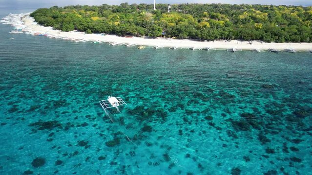 Pacific, aquatic, philippines, tropical, island, balicasag, ocean, bohol, boats, banka