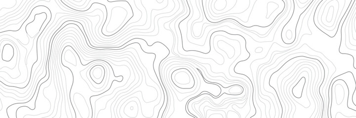 Abstract wavy topographic map contour, lines Pattern background. Wavy curve lines banner design. Topographic map and landscape terrain texture grid. Vector illustration. © Ahmad Araf
