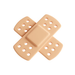 Crossed adhesive bandages