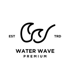 w letter water initial logo design template