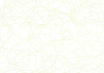 Fototapeta na wymiar ランダムに描いた淡い黄色の曲線と背景透明