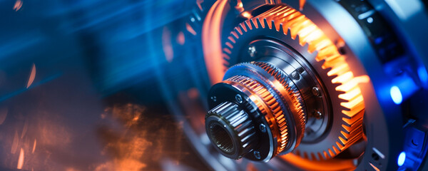 Gears and cogs hi-tech background, Technology and mechanical engineering concept - 635329585