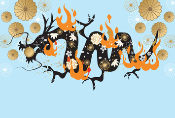 辰, 辰年, 年賀状, 2024, はがき, 新年, 2024年, お正月, テンプレート, ドラゴン, 手描き, 干支, 年賀はがき, 新春, 迎春, 謹賀新年, 和風, 和柄, 祝賀, 竜, イラスト, 筆, かっこいい, ベクター, シンボル, シルエット, 水彩