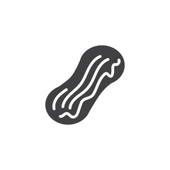 Eclair cake vector icon