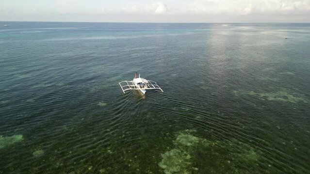 Balicasag Island boat in the sea Bangka boat
