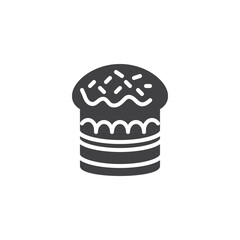 Easter cake kulich vector icon