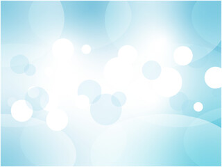 水玉模様が浮かぶ幻想的なアブストラクト背景_ライトブルー