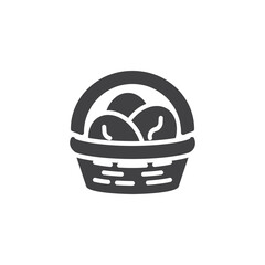 Bread basket vector icon