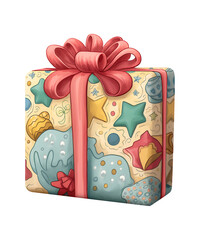 gift box with ribbon  clipart watercolor clip art water color