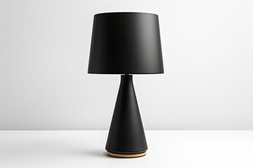 Black modern scandinavian style desk lamp on white background