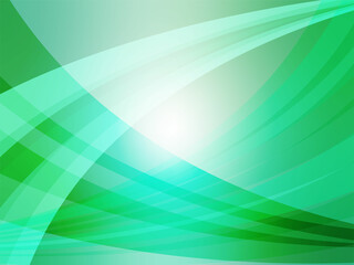 鮮やかカラーで透明感のあるデジタルイメージの波形抽象背景_エメラルドグリーン