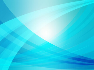 鮮やかカラーで透明感のあるデジタルイメージの波形抽象背景_ターコイズブルー