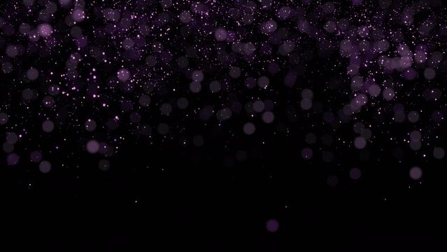 Abstract background with shining particles purple color and glitter sparkle