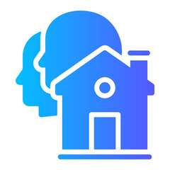 shared housing gradient icon