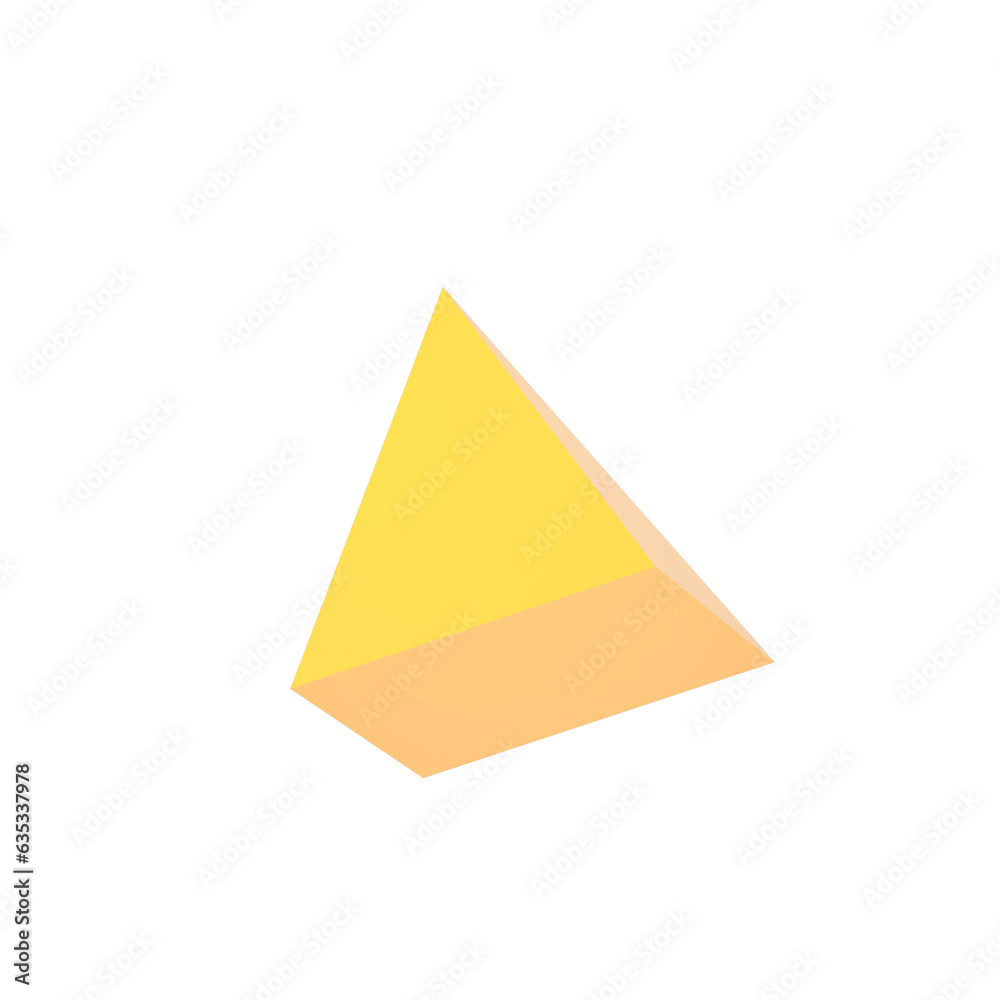 Wall mural yellow pyramid 3d