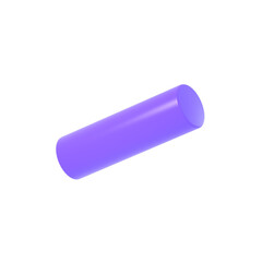 Purple cylinder 3d