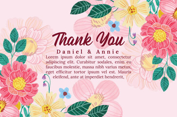 watercolor thank you card template