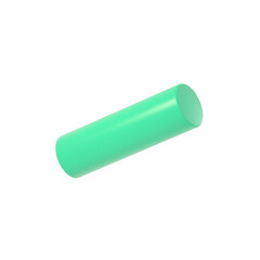 Green cylinder 3d