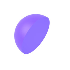 Purple half sphere 3d