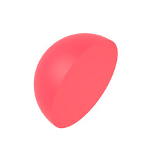 Red half sphere 3d