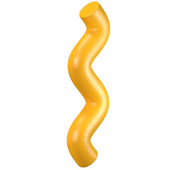Yellow wave line 3D