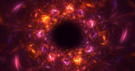 3D rendering abstract valentine red fractal light background