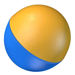 Two-tone sphere 3D