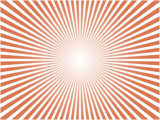 鮮やかに輝くビビッドカラーの太陽光線イメージの集中線背景素材_レッド
