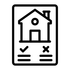 house rules line icon