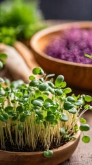 Microgreens sprouts - healthy and fresh food, Generated with AI