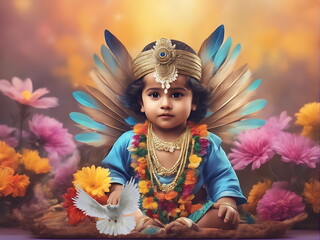 Auspicious day of Janmashtami dawns, may Lord Krishna's love and grace illuminate your life with happiness, peace, and prosperity. Jai Shri Krishna!