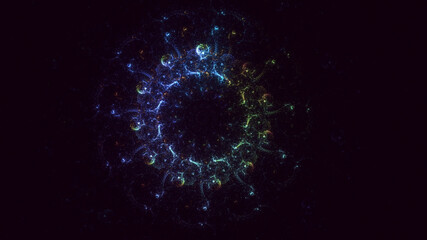 3D rendering abstract mandala fractal background